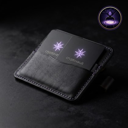 cryptovault Napa leather cardholder for NFC hardware wallet cards